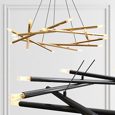 Modern Glow: Blueprint Lighting Chandelier 3D model image 1 