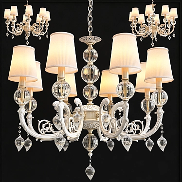 Vintage-inspired Pendant Chandelier 3D model image 1 