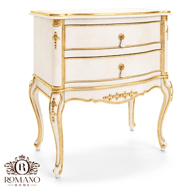 Romano Home Handcrafted Bedside Table 3D model image 1 