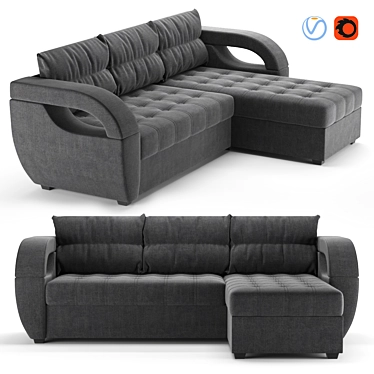 Martin Corner Sofa | Elegant and Spacious 3D model image 1 