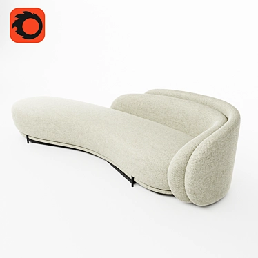 Contemporary Layered Back Sofa by Paolo Ferrari 3D model image 1 