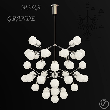 Mara Grande Loft Chandelier 3D model image 1 