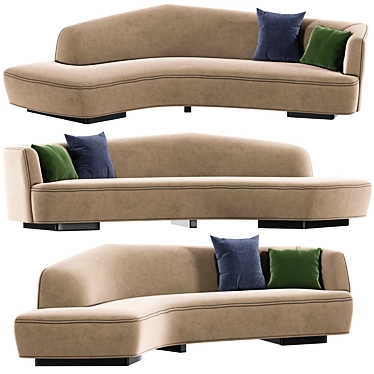 Vladimir Kagan 02: Modern Korduda Sofa 3D model image 1 