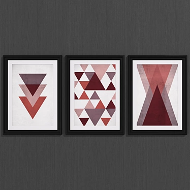 Abstract Triangle Art Print 3D model image 1 
