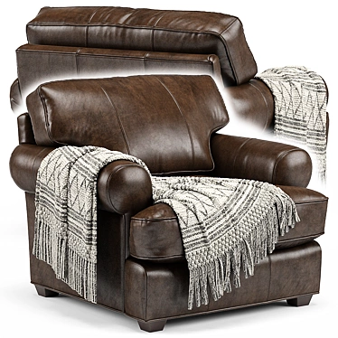 Luxurious Arhaus Hadley Leather Chair 3D model image 1 