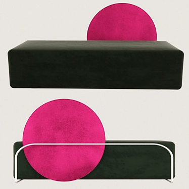 Seccolo Horizon: Versatile Velvet Sofa 3D model image 1 