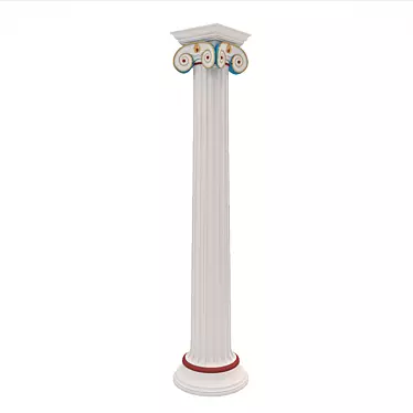 Grecian Beauty: Ionian Column 3D model image 1 