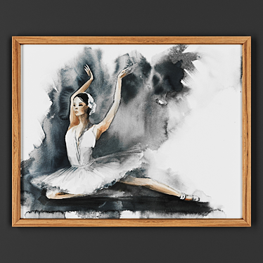 Wooden Framed Artwork 3D model image 1 