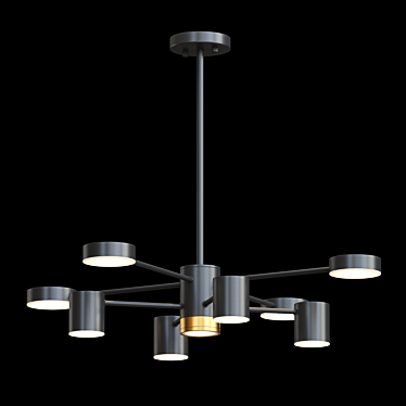 Sleek LED Scandinavian Pendant - Lampatron MERILL 8 3D model image 1 