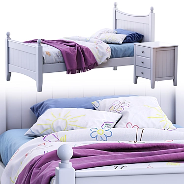 Heavenly Dream: Angel Single Bed Variation 3D model image 1 