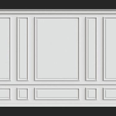 Elegant Wall Moulding: Transform Your Space 3D model image 1 