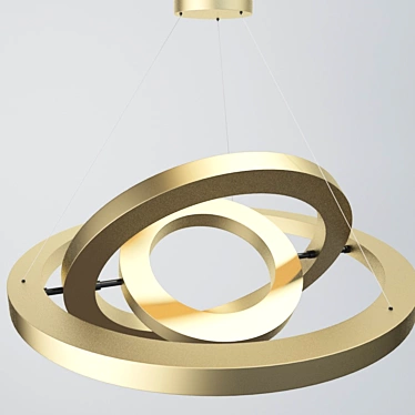 Luxury Golden Pendant Ring 3D model image 1 