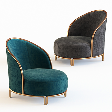 Clan Milano 2019 PIPE Armchair: Elegant Design 3D model image 1 