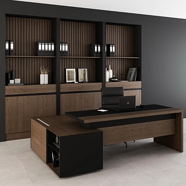 Executive Office Furniture Set 3D model image 1 