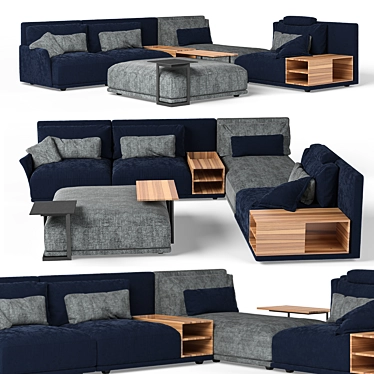 Elegant Isola Sofa by Nicoline 3D model image 1 