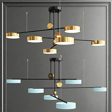 Modern LED Ceiling Chandelier 3D model image 1 