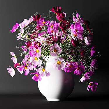 Pink Blossom Bouquet 3D model image 1 