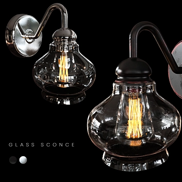 Cloche Glass Sconce: Elegant Illumination 3D model image 1 