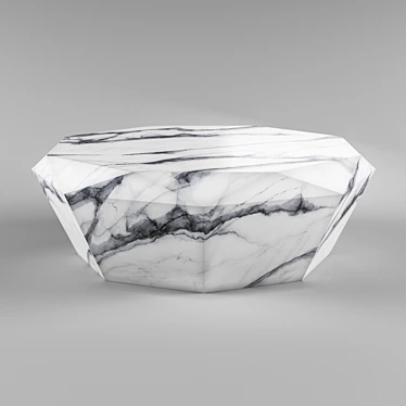 Glamorous Faux Marble Diamond Coffee Table 3D model image 1 