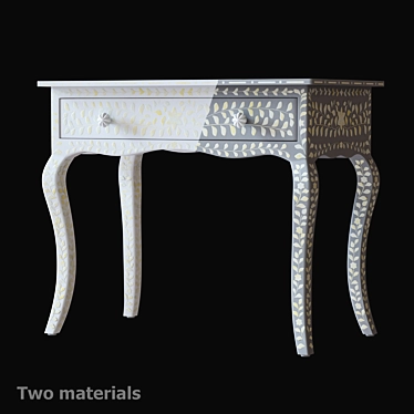 Mosaic Inlay Dressing Table: Amira Elegance 3D model image 1 