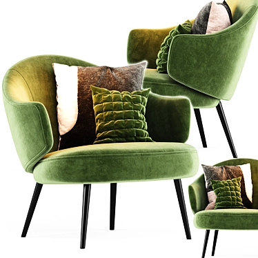 Elegant Charlotte Armchair 3D model image 1 