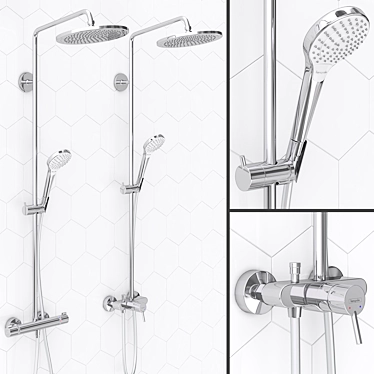 HANSGROHE Croma Select S 280: Ultimate Shower System 3D model image 1 