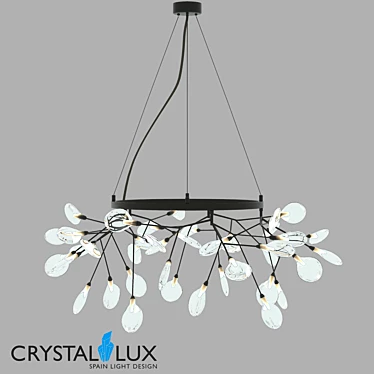 Evita Modern Black Chandelier 3D model image 1 