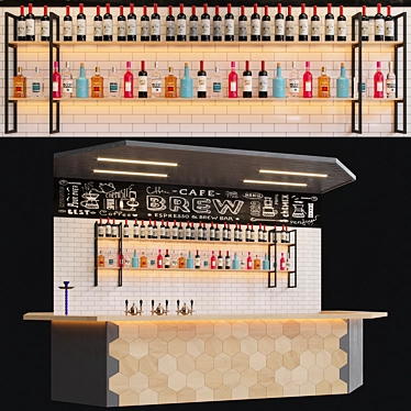 Stylish Modern Bar 3D model image 1 