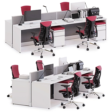 Modernize Your Workspace with the Herman Miller Action Office 3D model image 1 