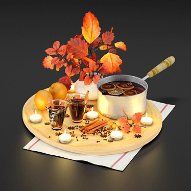 Festive Mulled Wine Set 3D model image 1 