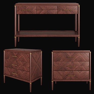 Pattern Console Table: Elegant and Functional
Pattern Chest of Drawers: Classic Design and Ample Storage 3D model image 1 