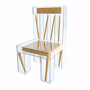 Sleek Glass Chair: Modern Design 3D model image 1 