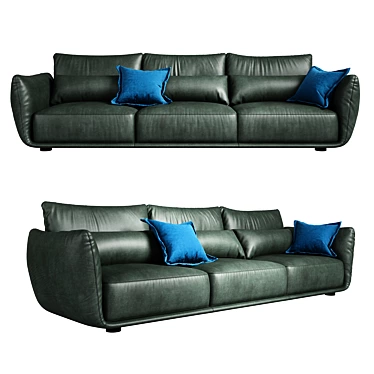 Modern Cierre Clift Sectional: 311x85x103 3D model image 1 