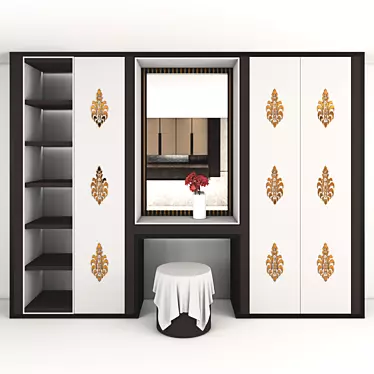 Sleek Storage Solution: Wall Wardrobe 3D model image 1 