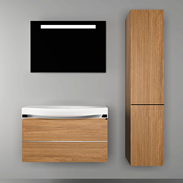 Elegant Vanity Set: Laufen Palace 3D model image 1 