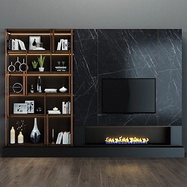 Sleek TV Shelf 46" by Studia 54 3D model image 1 