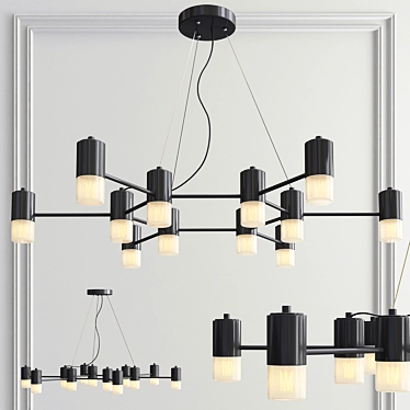 Elegant Aura Chandelier 3D model image 1 