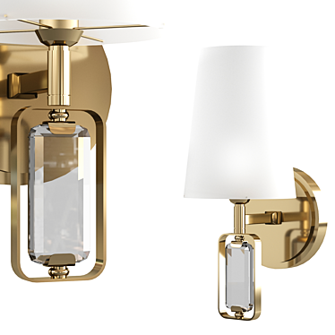 Elegant Scarlett Wall Lamp 3D model image 1 