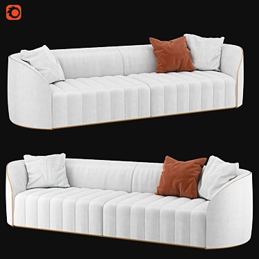 Elegant Pierre Sofa 3D model image 1 