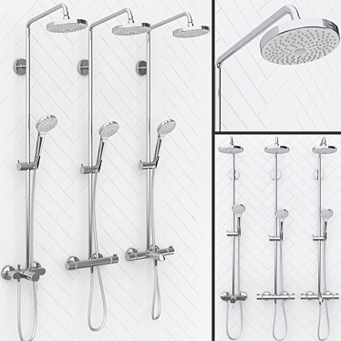 HANSGROHE Croma Select S 180 Shower System 3D model image 1 