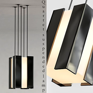 Quartet V-Ray Suspended Lamp 3D model image 1 