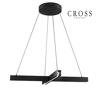 Elegant Cross Pendant Necklace 3D model image 1 