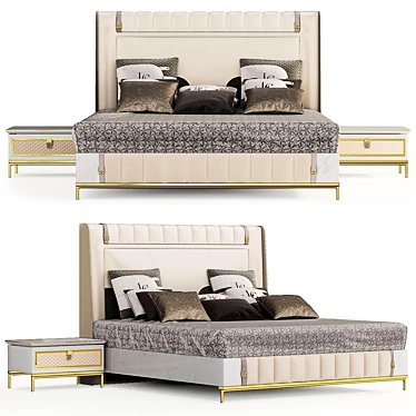 Luxe Hypnotic Bed Set 3D model image 1 