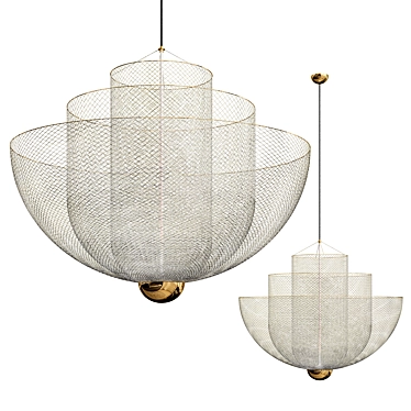 Sleek Meshmatics Pendant Light 3D model image 1 