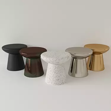 Mush TableStool: Stylish Bedside Companion 3D model image 1 