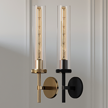 Elegant Knurled Wall Sconce: Lambeth 3D model image 1 