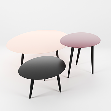 Elegant Floral Tables by Lema 3D model image 1 