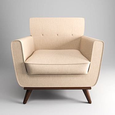 Compact Modern Armchair - H: 83 x L: 80 x W: 74 cm 3D model image 1 