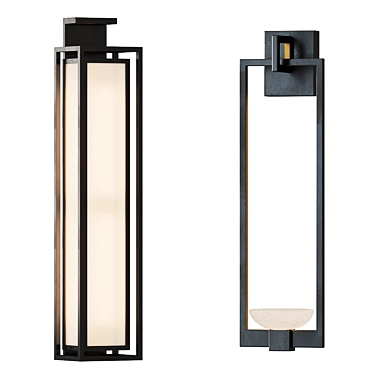 EICHHOLTZ Versus Wall Lamp: Black Finish with Off-White Shade 3D model image 1 