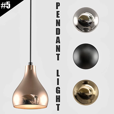 Modern Pendant Light Fixture 5 3D model image 1 